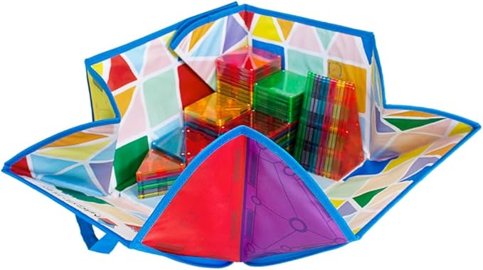 MAGNA-TILES Storage Bin Bundle 84-Piece Magnetic Construction Set, The ORIGINAL Magnetic Building Brand