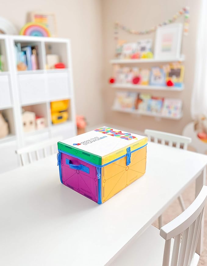 MAGNA-TILES Storage Bin & Interactive Play-Mat, The ORIGINAL Magnetic Building Brand