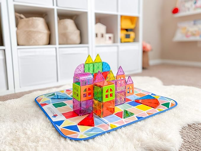 MAGNA-TILES Storage Bin & Interactive Play-Mat, The ORIGINAL Magnetic Building Brand