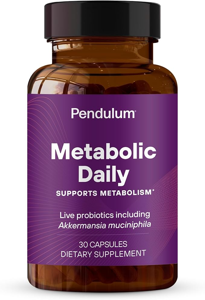 Pendulum Metabolic Daily - Multi-Strain Probiotic with Akkermansia Muciniphila to Support Metabolism and Sustain Energy Levels - for Women and Men - 30 Capsules (1 Pack)