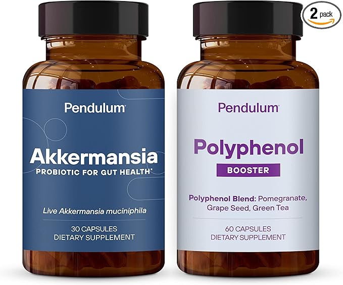 Pendulum Akkermansia & Polyphenol Booster Bundle - Live Probiotic Supplement for Improving Digestive & Cardio Health