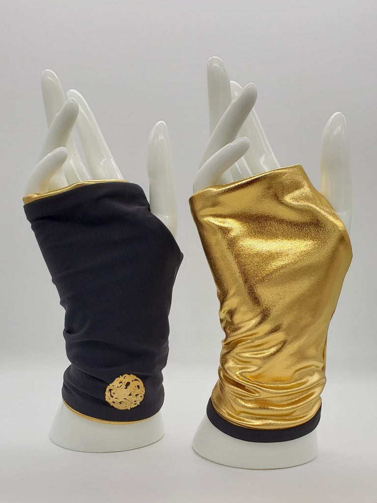 The Skin Spot Sun Protection Gloves- SPF 50+ Black/Gold