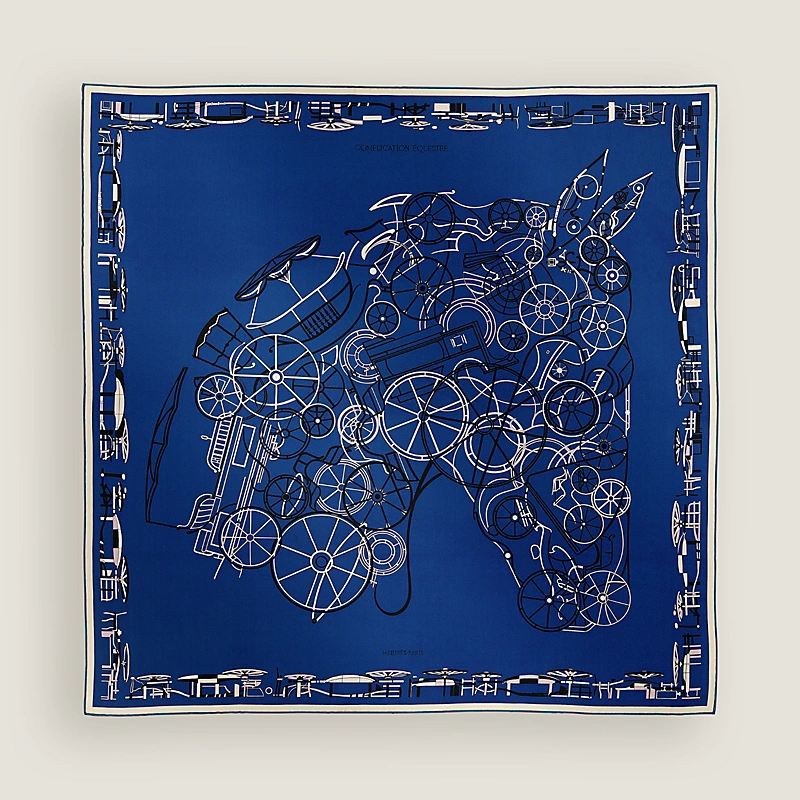 Hermes Complication Equestre scarf 90