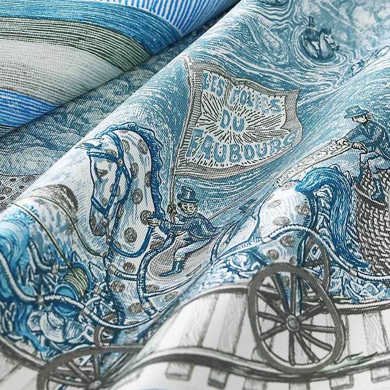 Hermes Les Folies du Faubourg scarf 90