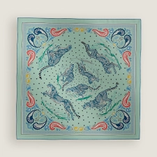 Hermes Guepards Bandana double face scarf 90