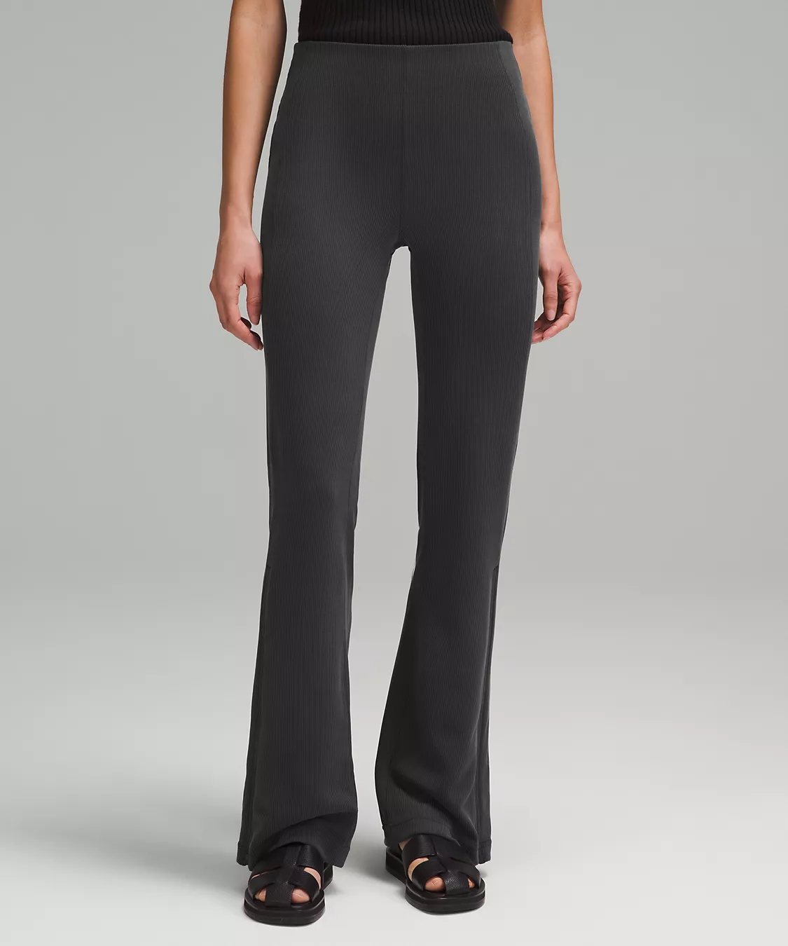 Lululemon Brushed Softstreme Ribbed Zip-Flared Pant 32.5"