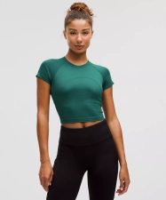 Lululemon Swiftly Tech Cropped Short-Sleeve Shirt 2.0