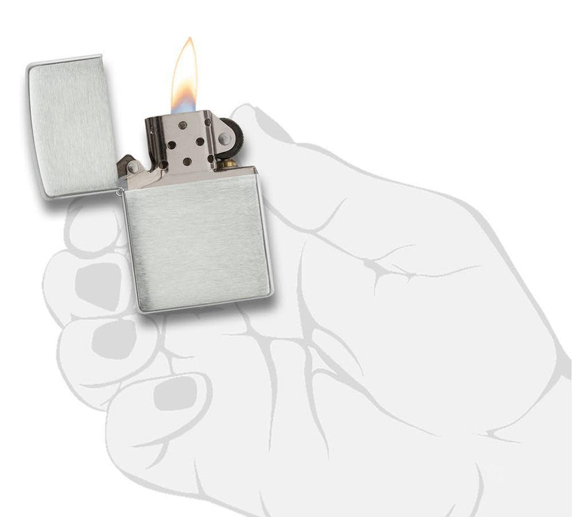 Zippo Armor® Brushed Sterling Silver