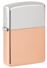Zippo Bimetal Case Lighter - Sterling Silver Lid
