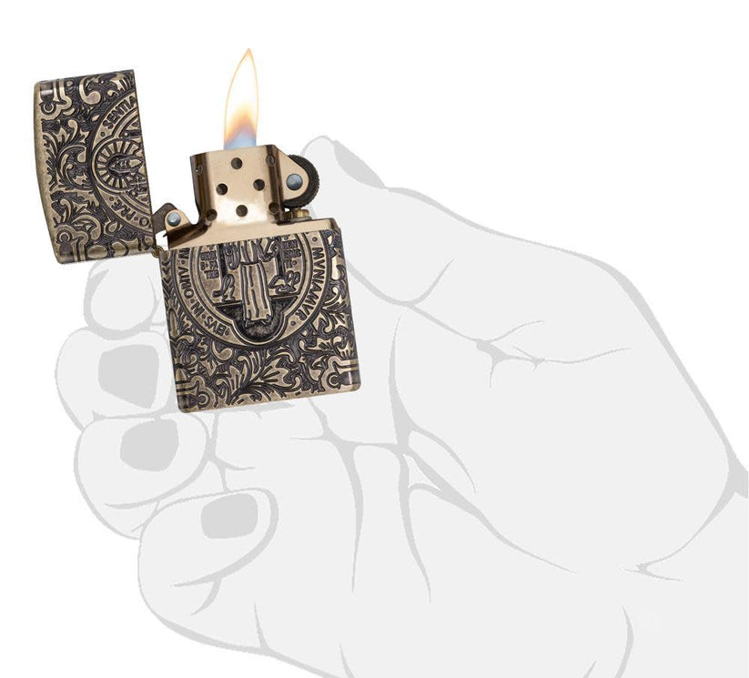 Zippo St. Benedict Design