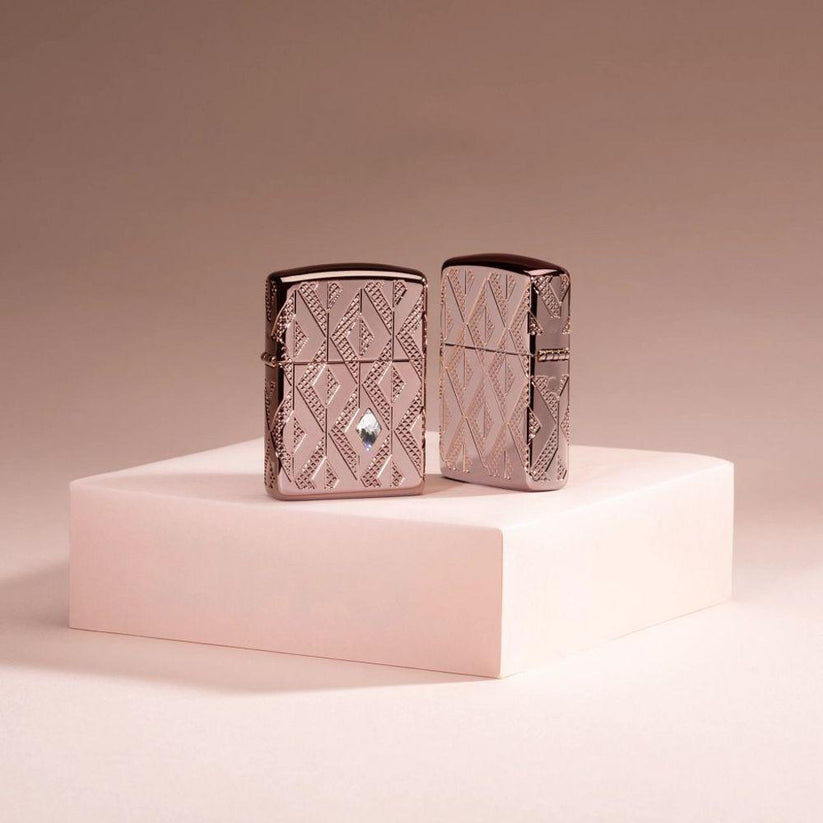 Zippo Armor® Geometric Diamond Pattern Design