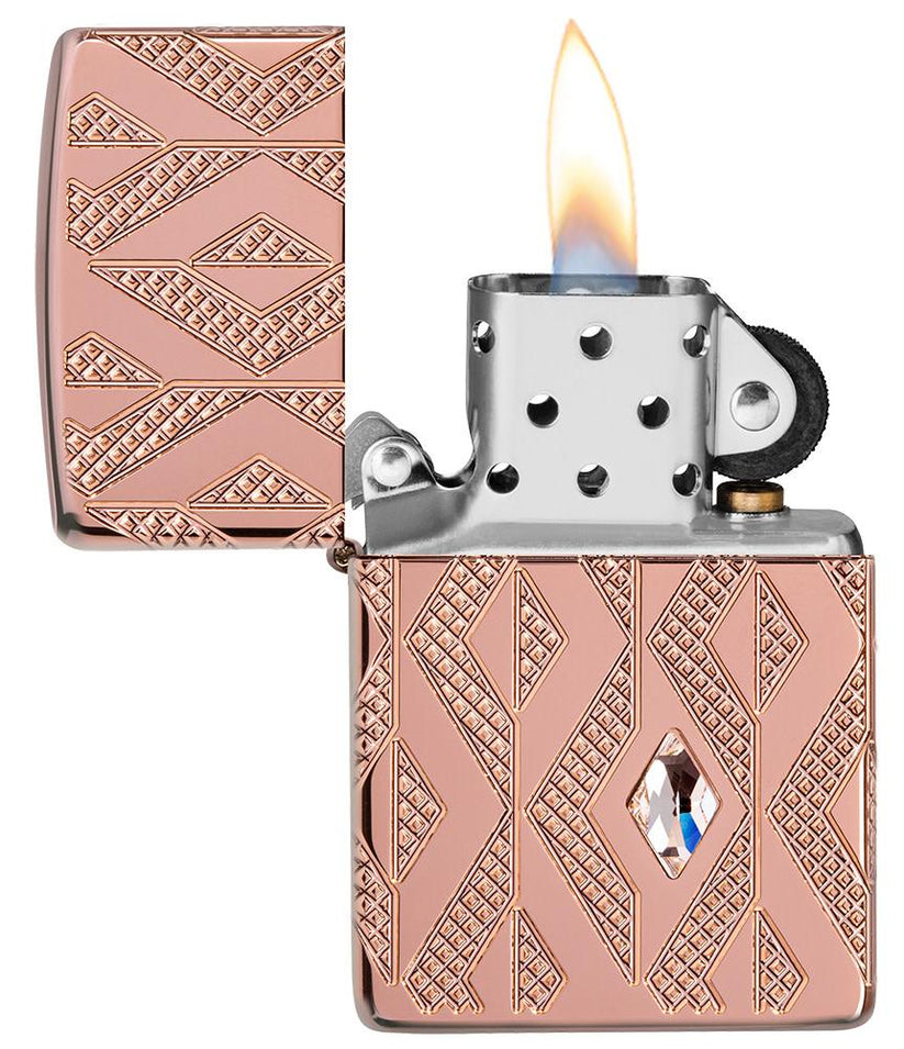 Zippo Armor® Geometric Diamond Pattern Design