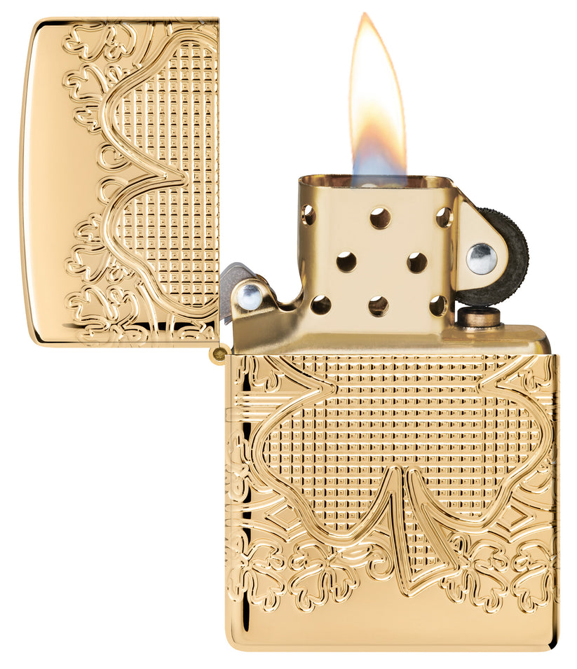 Zippo Lucky Clover Design