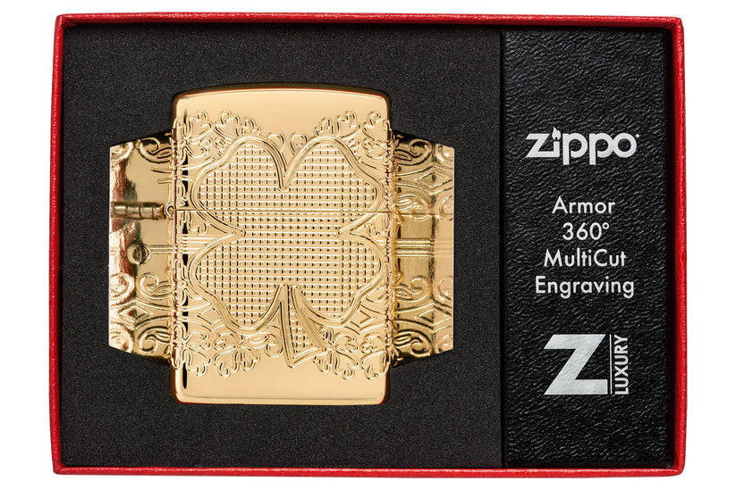 Zippo Lucky Clover Design