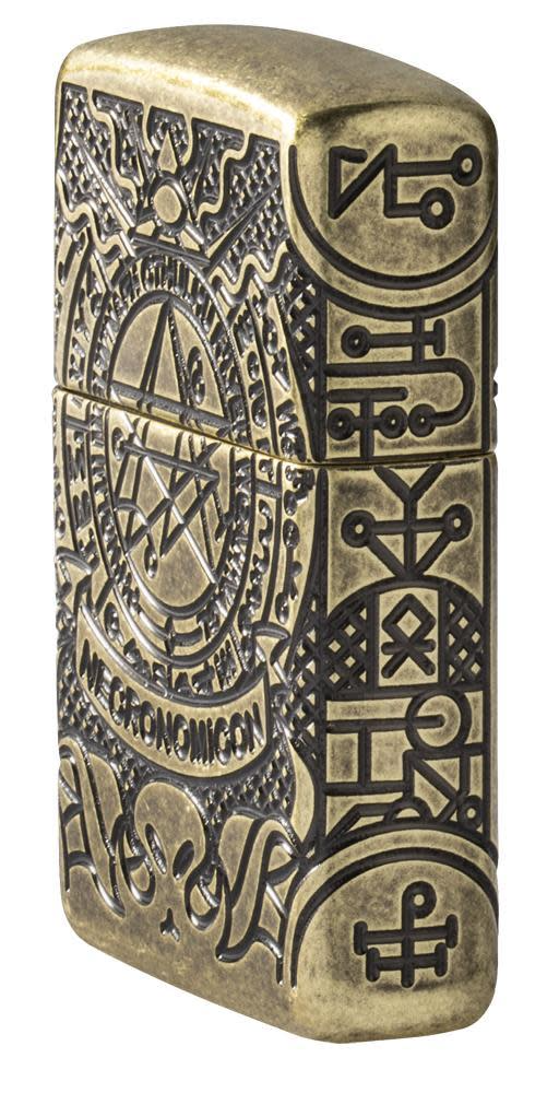 Zippo Armor® Antique Brass Book of the Dead