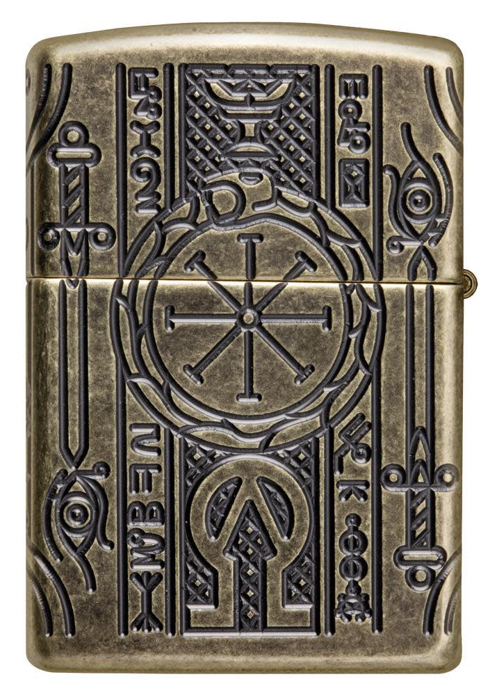 Zippo Armor® Antique Brass Book of the Dead