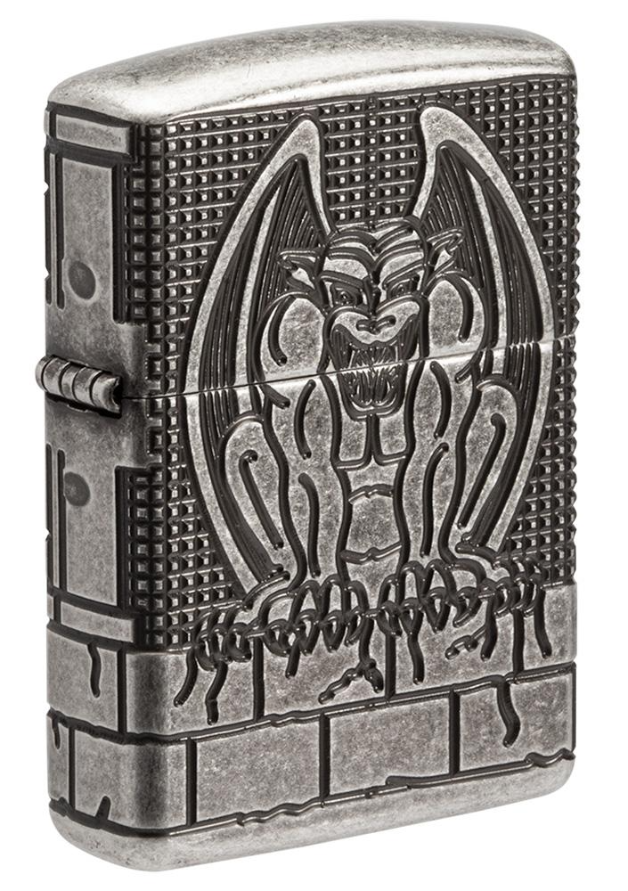 Zippo Armor® Antique Silver Gargoyle