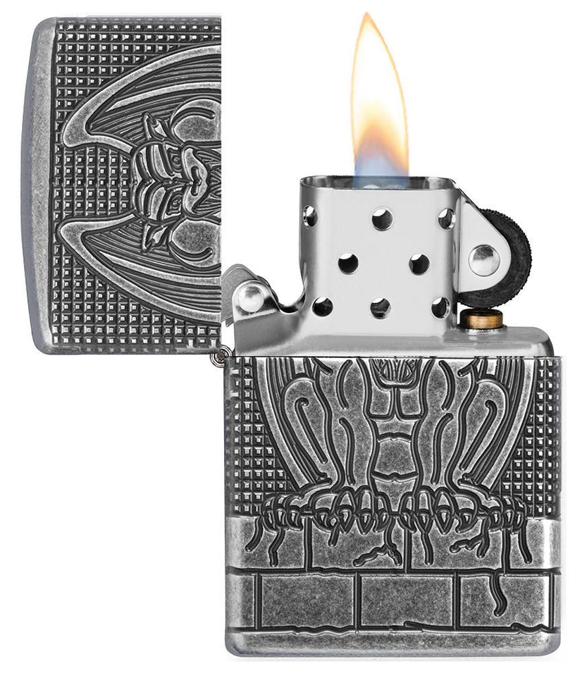 Zippo Armor® Antique Silver Gargoyle