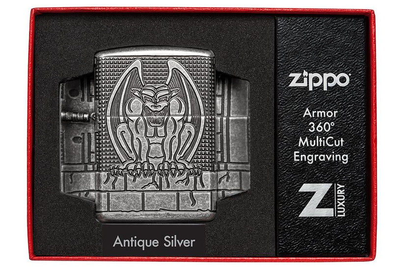 Zippo Armor® Antique Silver Gargoyle