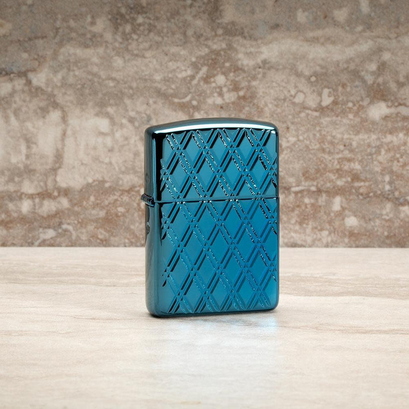 Zippo Armor® High Polish Blue Diamonds