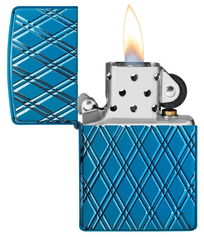 Zippo Armor® High Polish Blue Diamonds