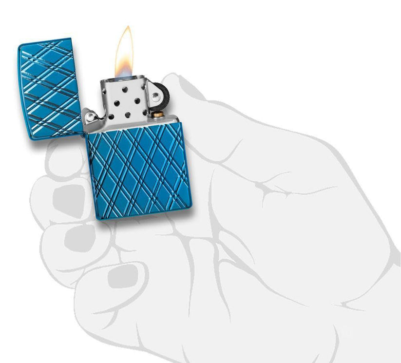 Zippo Armor® High Polish Blue Diamonds