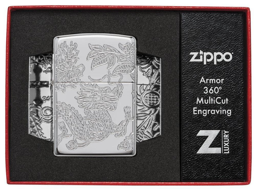 Zippo Armor® Dragon and Phoenix Design