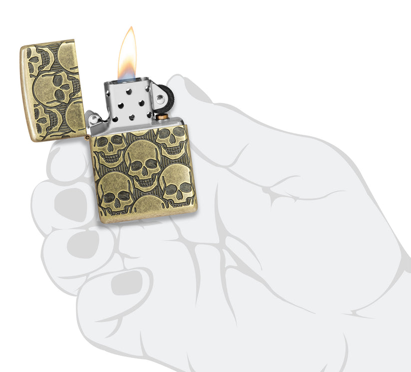 Zippo Cackling Cranium Design