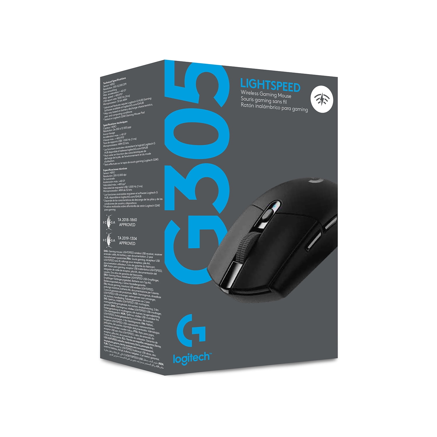 Logitech G305 Wireless Gaming Mouse 12000 DPI Lightweight 6 Programmable Buttons Black