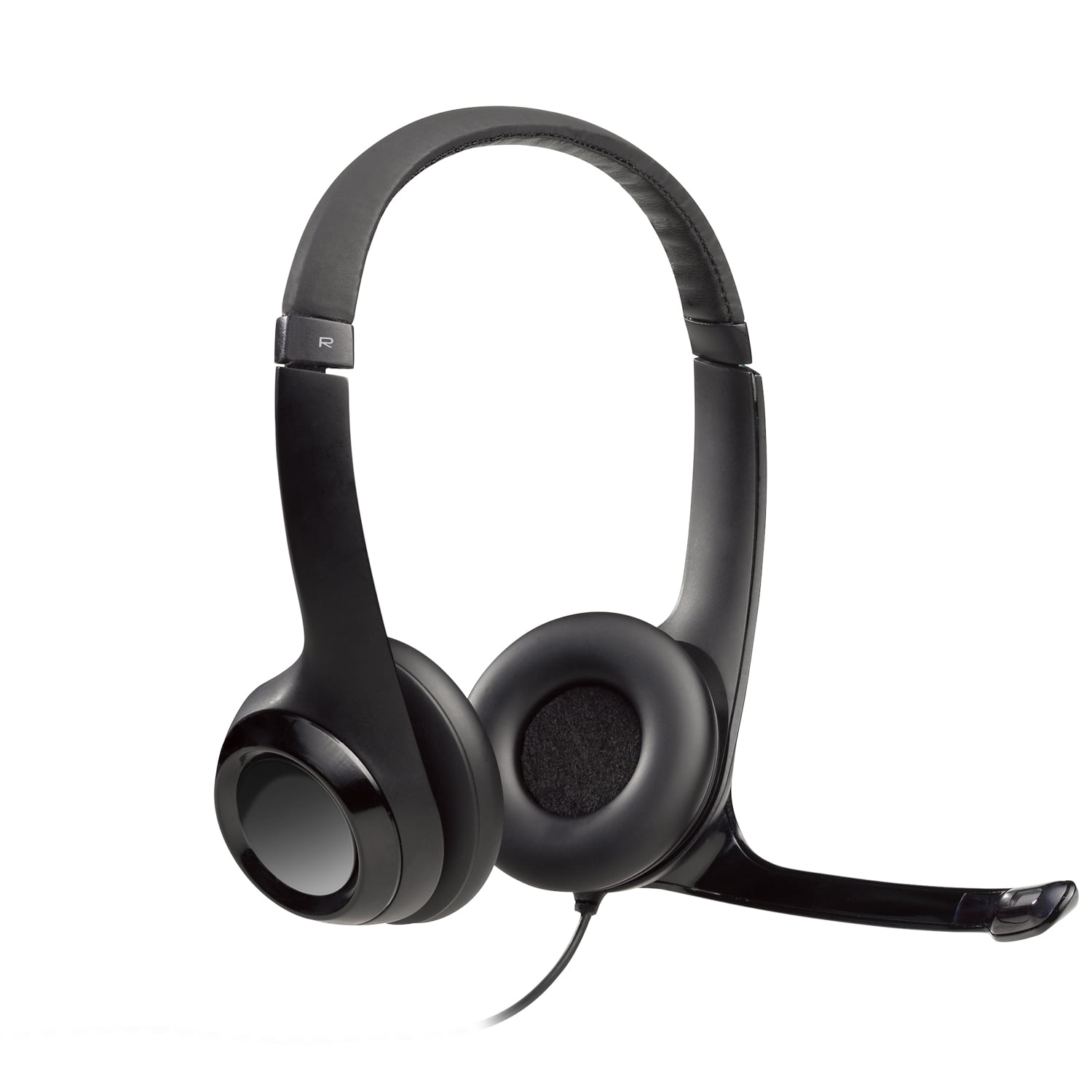 Logitech H390 Wired USB Headset Stereo Headphones Noise-Cancelling Microphone In-Line Controls PC Mac Laptop Black