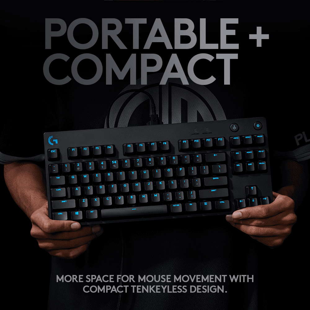 Logitech G PRO Mechanical Gaming Keyboard Ultra Portable RGB Backlit Keys Detachable Cable