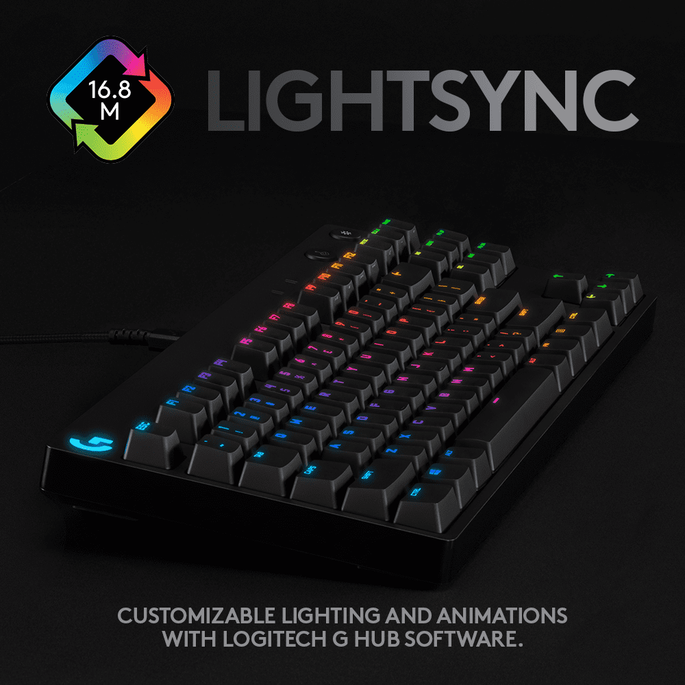 Logitech G PRO Mechanical Gaming Keyboard Ultra Portable RGB Backlit Keys Detachable Cable