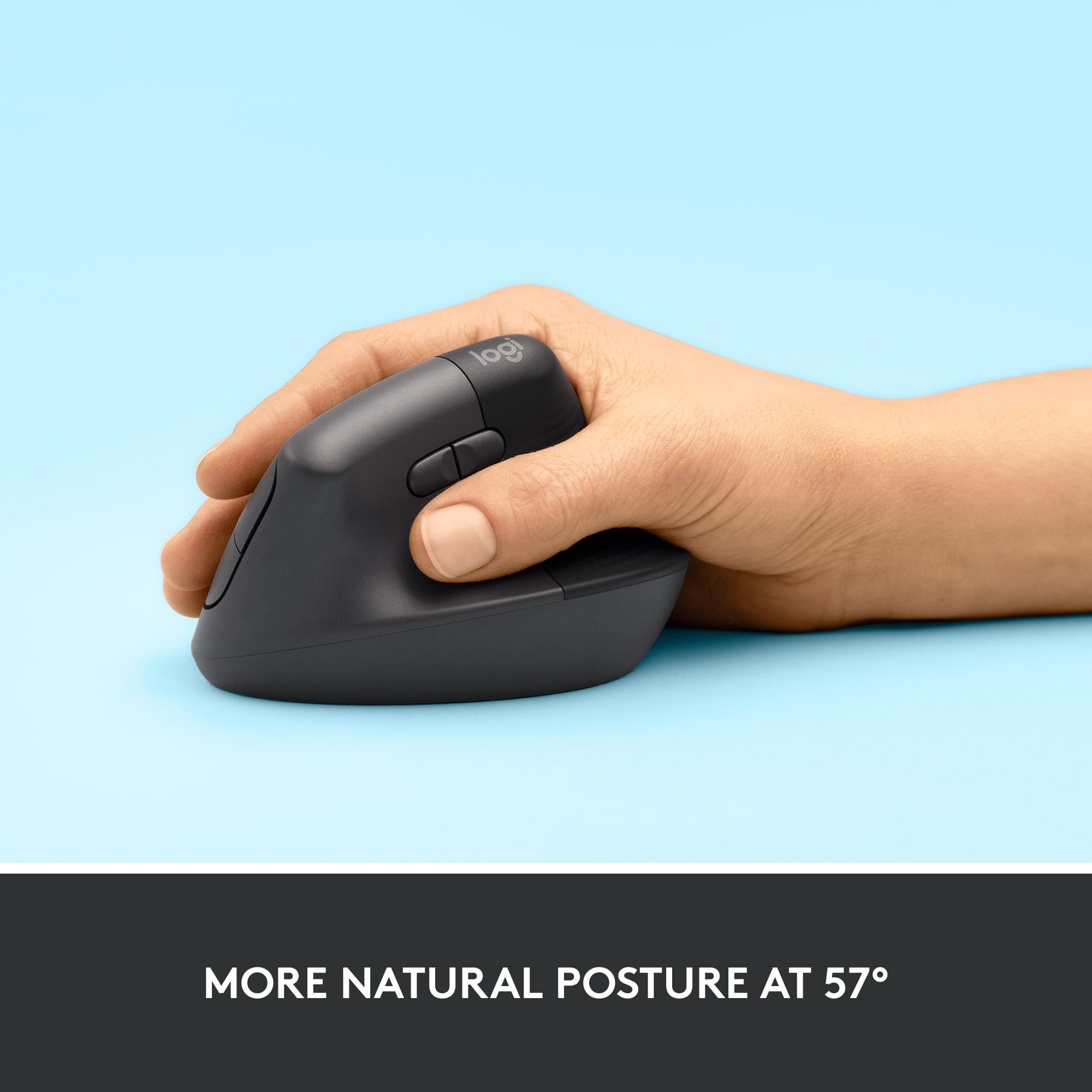 Logitech Lift Vertical Ergonomic Mouse Wireless Bluetooth Logi Bolt USB Receiver Graphite AMSEPTM