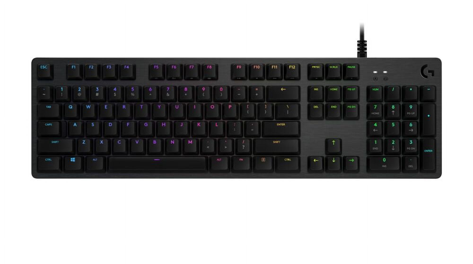 Logitech G512 CARBON RGB Gaming Keyboard with GX Brown Switches - Tactile & USB Passthrough