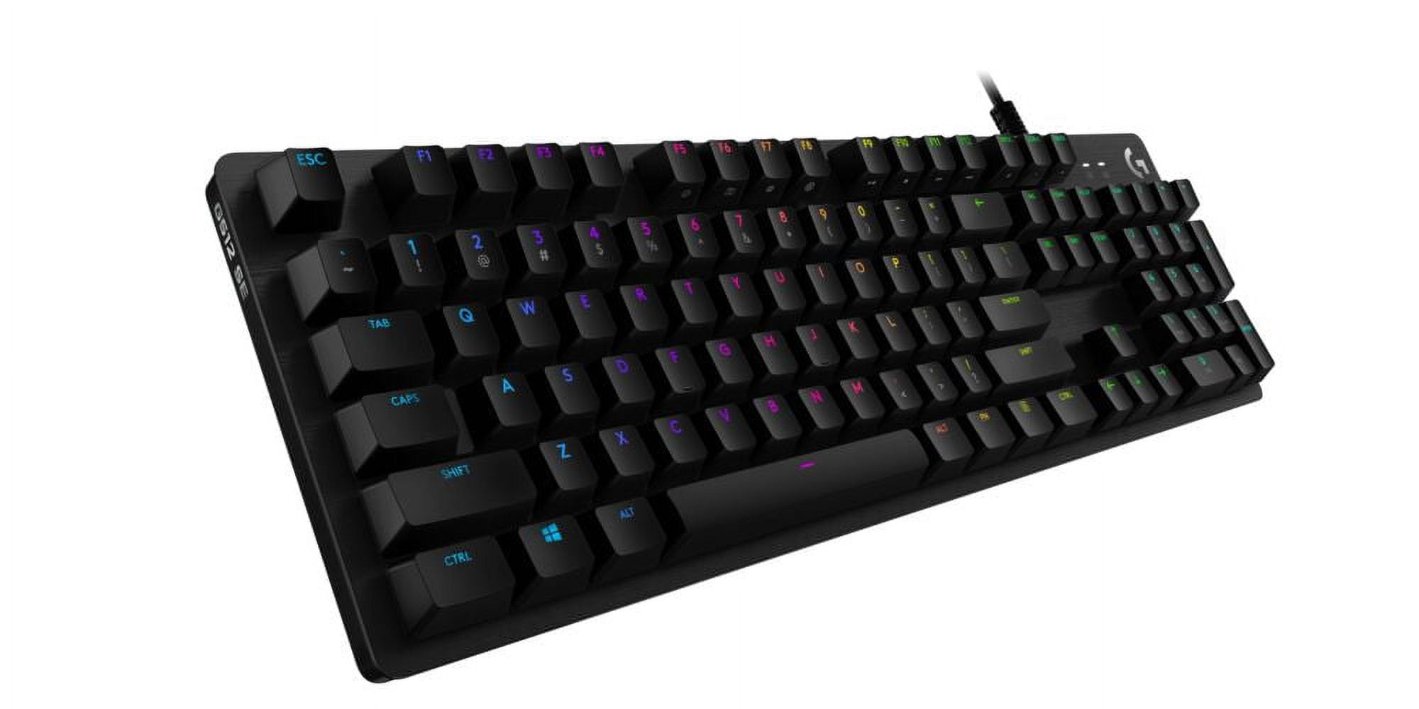 Logitech G512 CARBON RGB Gaming Keyboard with GX Brown Switches - Tactile & USB Passthrough