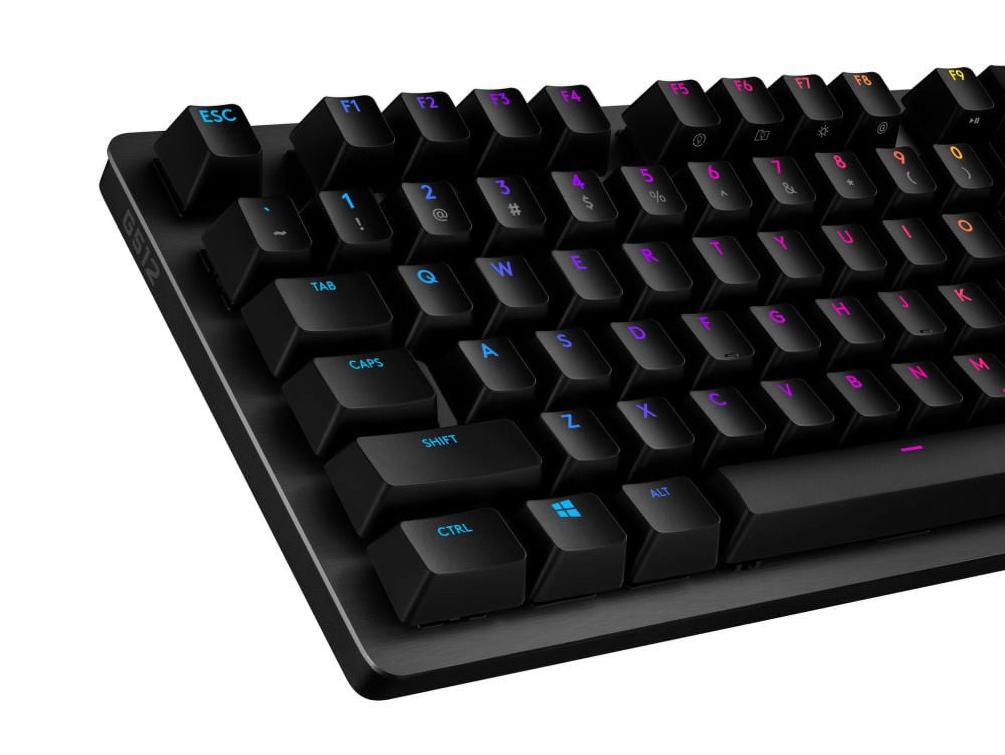 Logitech G512 CARBON RGB Gaming Keyboard with GX Brown Switches - Tactile & USB Passthrough