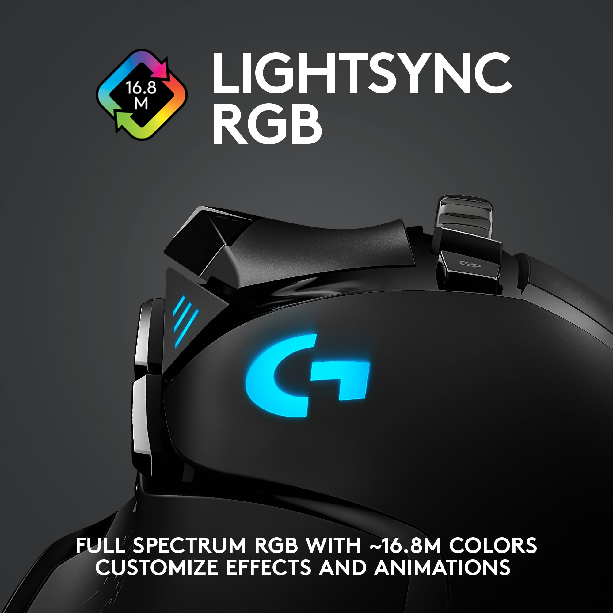 Logitech G502 LIGHTSPEED Wireless Gaming Mouse HERO 25K Sensor 25600 DPI RGB Adjustable Weights 11 Programmable Buttons Long Battery Life On-Board Memory Compatible with PC and Mac