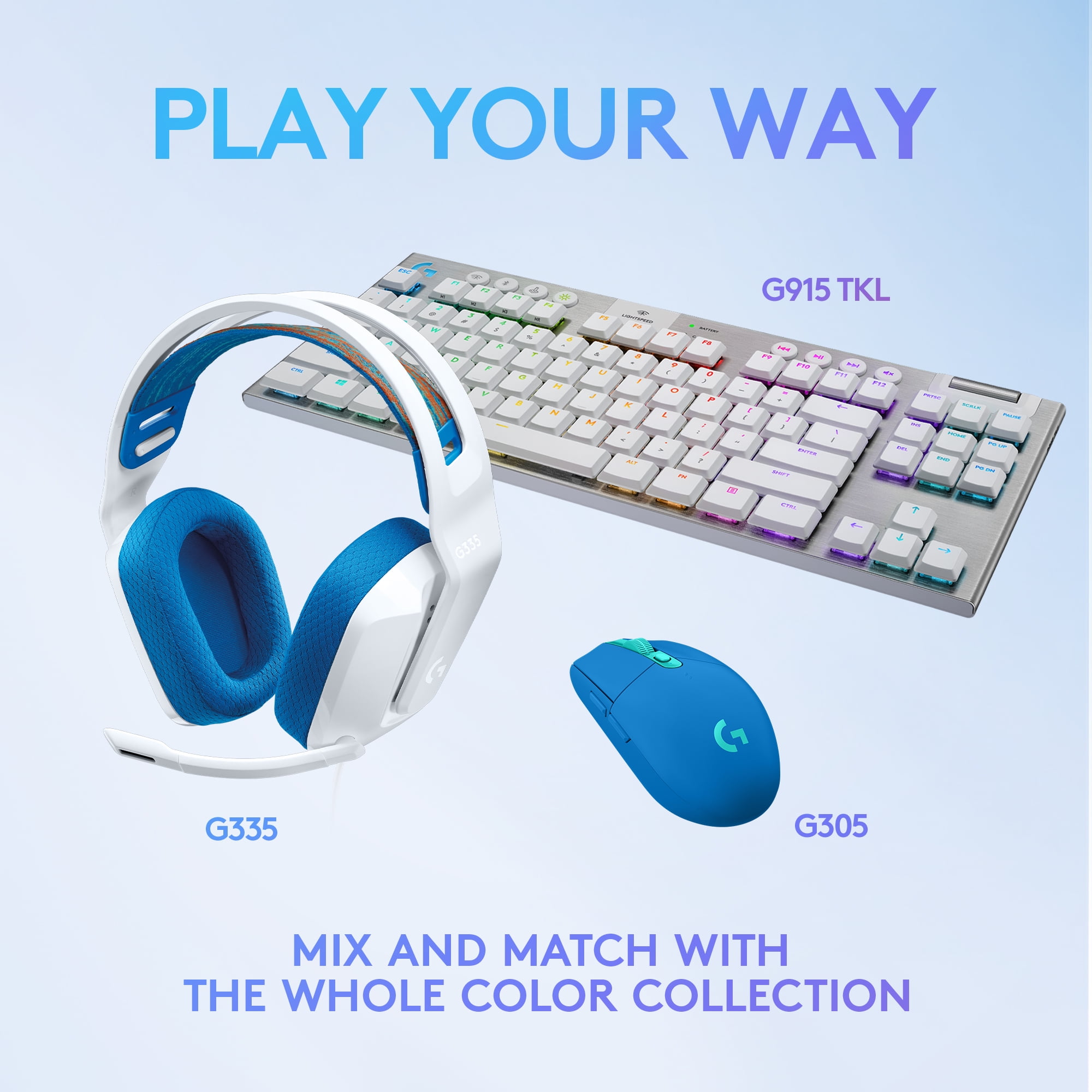 Logitech G335 White PC Gaming Over Ear Headset