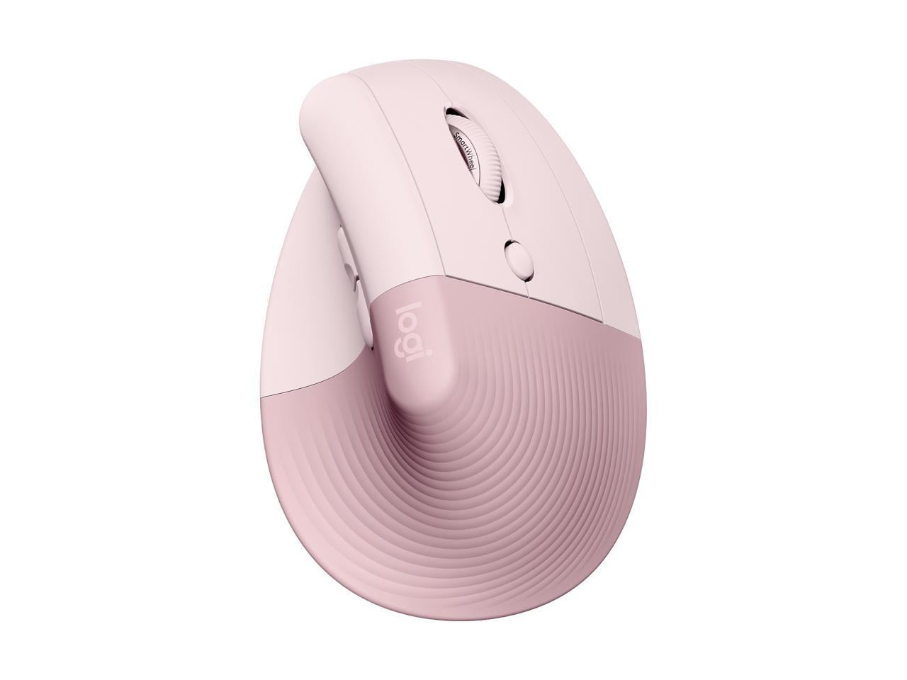 Logitech Lift Vertical Ergonomic Wireless Mouse Logi Bolt USB receiver Quiet clicks 4 buttons Windows macOS iPadOS Laptop PC Rose