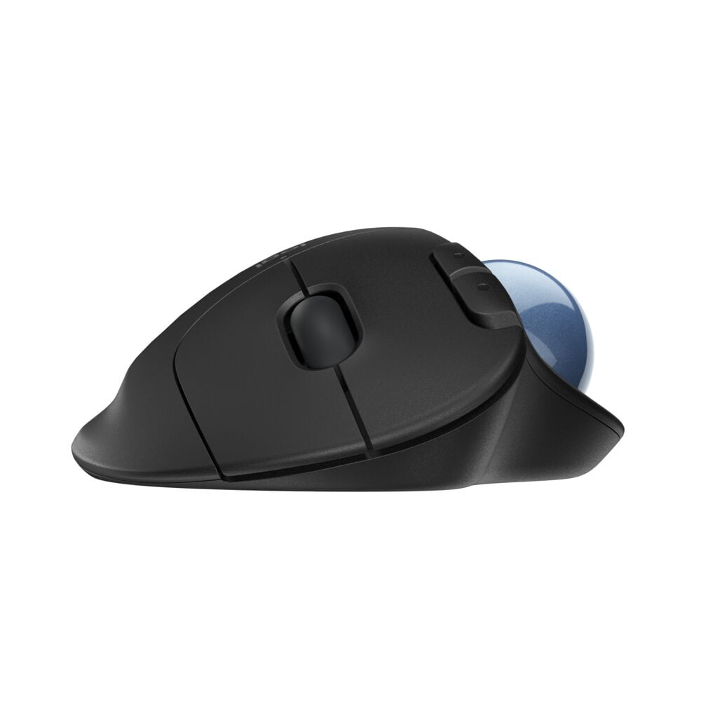 Logitech Ergonomic Wireless Trackball Mouse with Easy Thumb Control Smooth Tracking Black