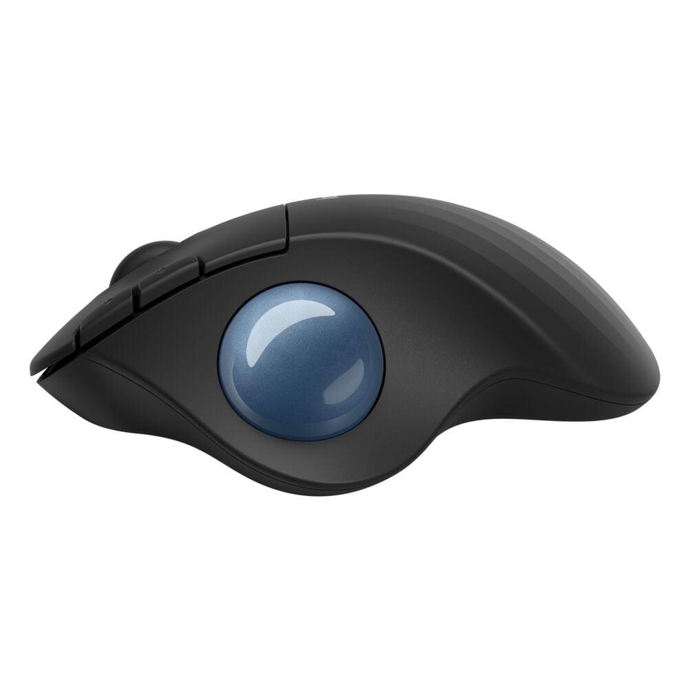 Logitech Ergonomic Wireless Trackball Mouse with Easy Thumb Control Smooth Tracking Black