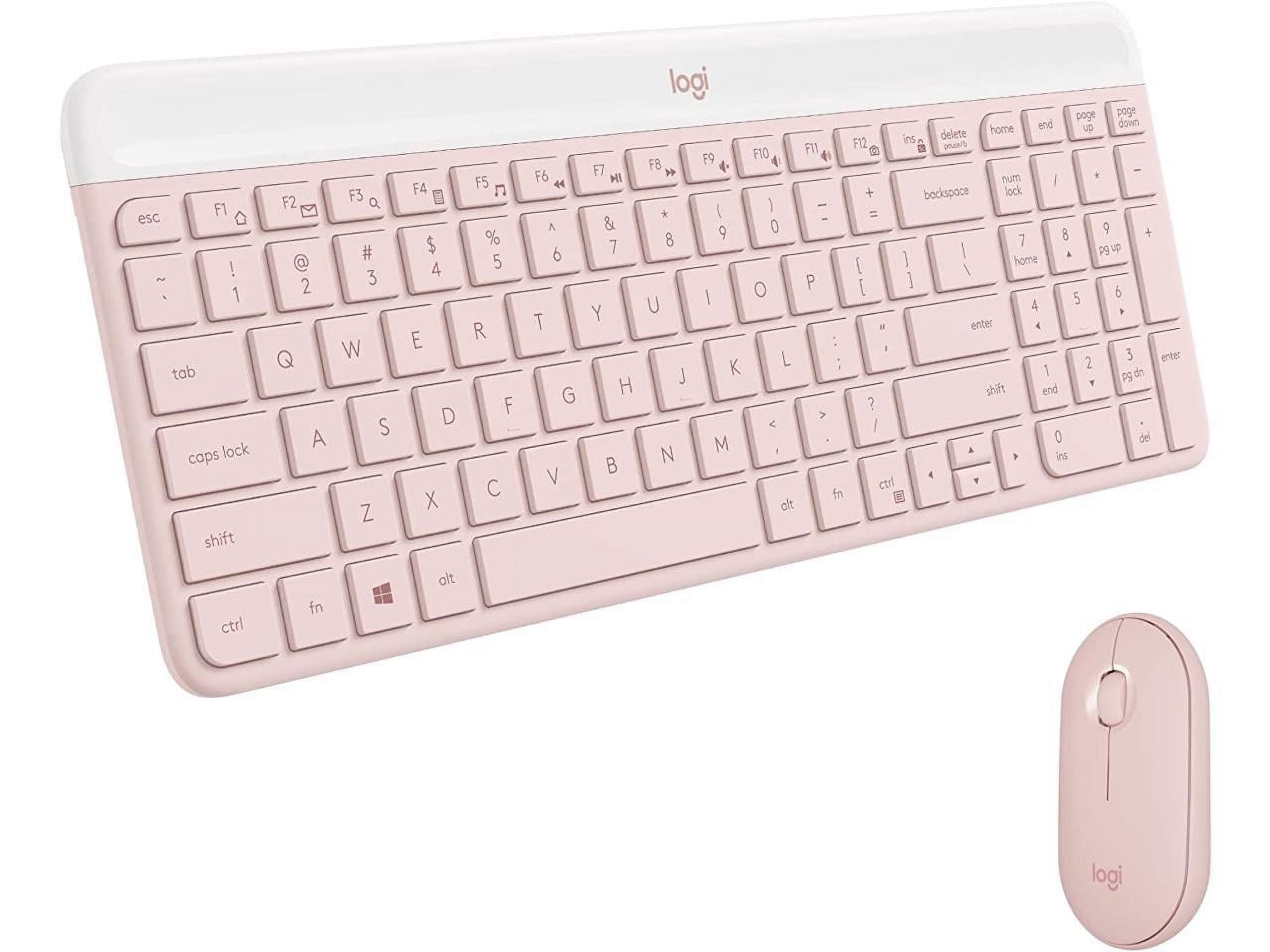 Logitech MK470 Slim Rose Wireless Keyboard and Mouse Combo