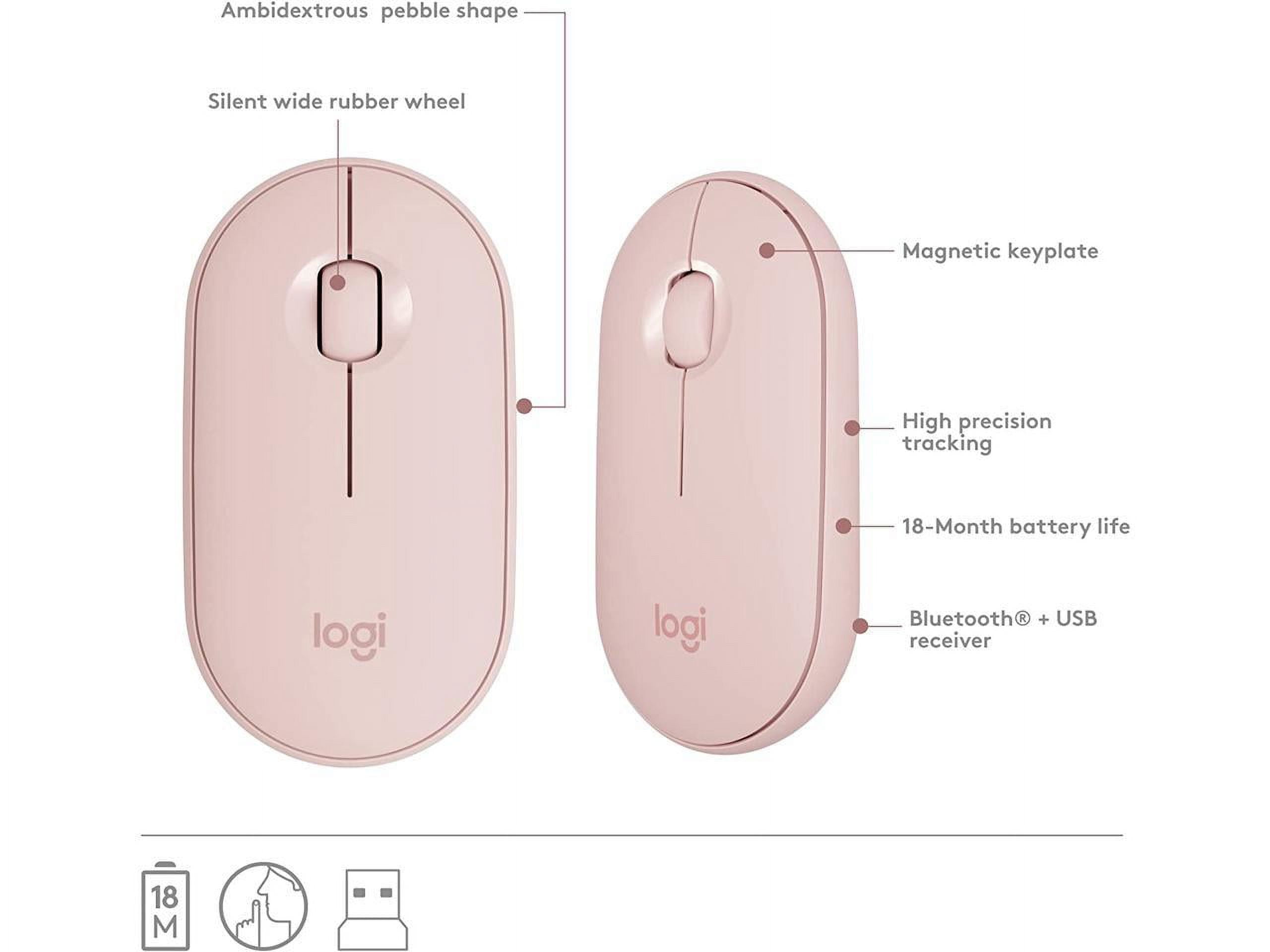 Logitech MK470 Slim Rose Wireless Keyboard and Mouse Combo