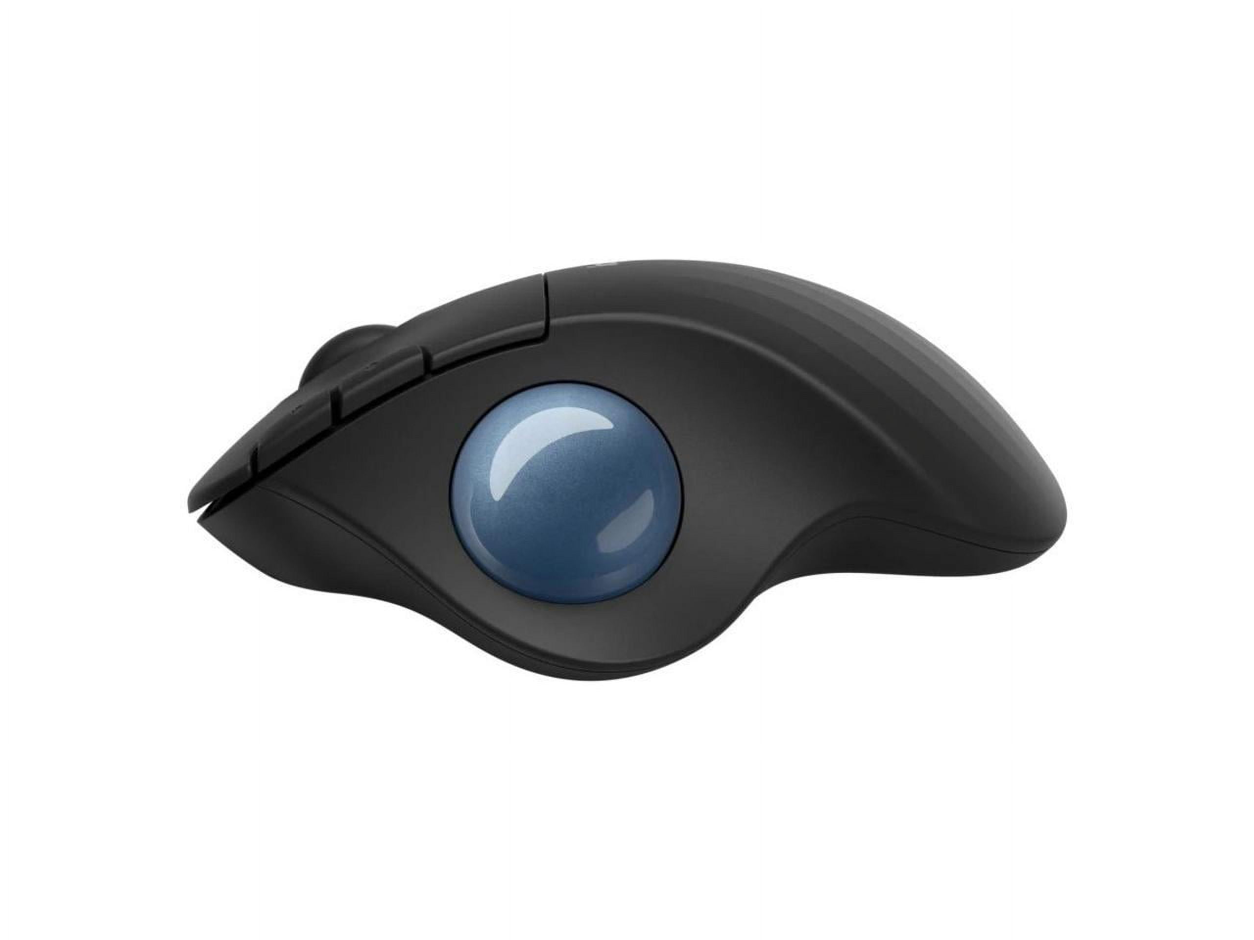 Logitech ERGO M575 Wireless Trackball Mouse Easy Thumb Control Precision Smooth Tracking Ergonomic Comfort Design Windows PC Mac Bluetooth USB Graphite.