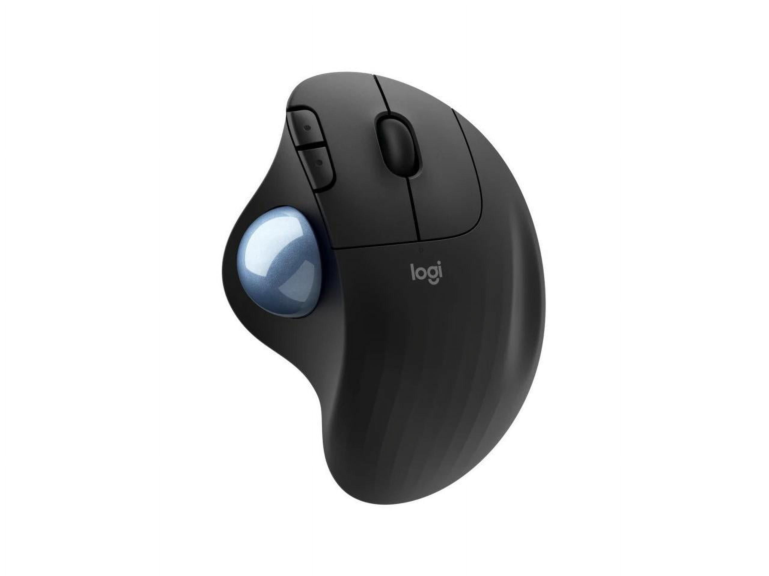 Logitech ERGO M575 Wireless Trackball Mouse Easy Thumb Control Precision Smooth Tracking Ergonomic Comfort Design Windows PC Mac Bluetooth USB Graphite.