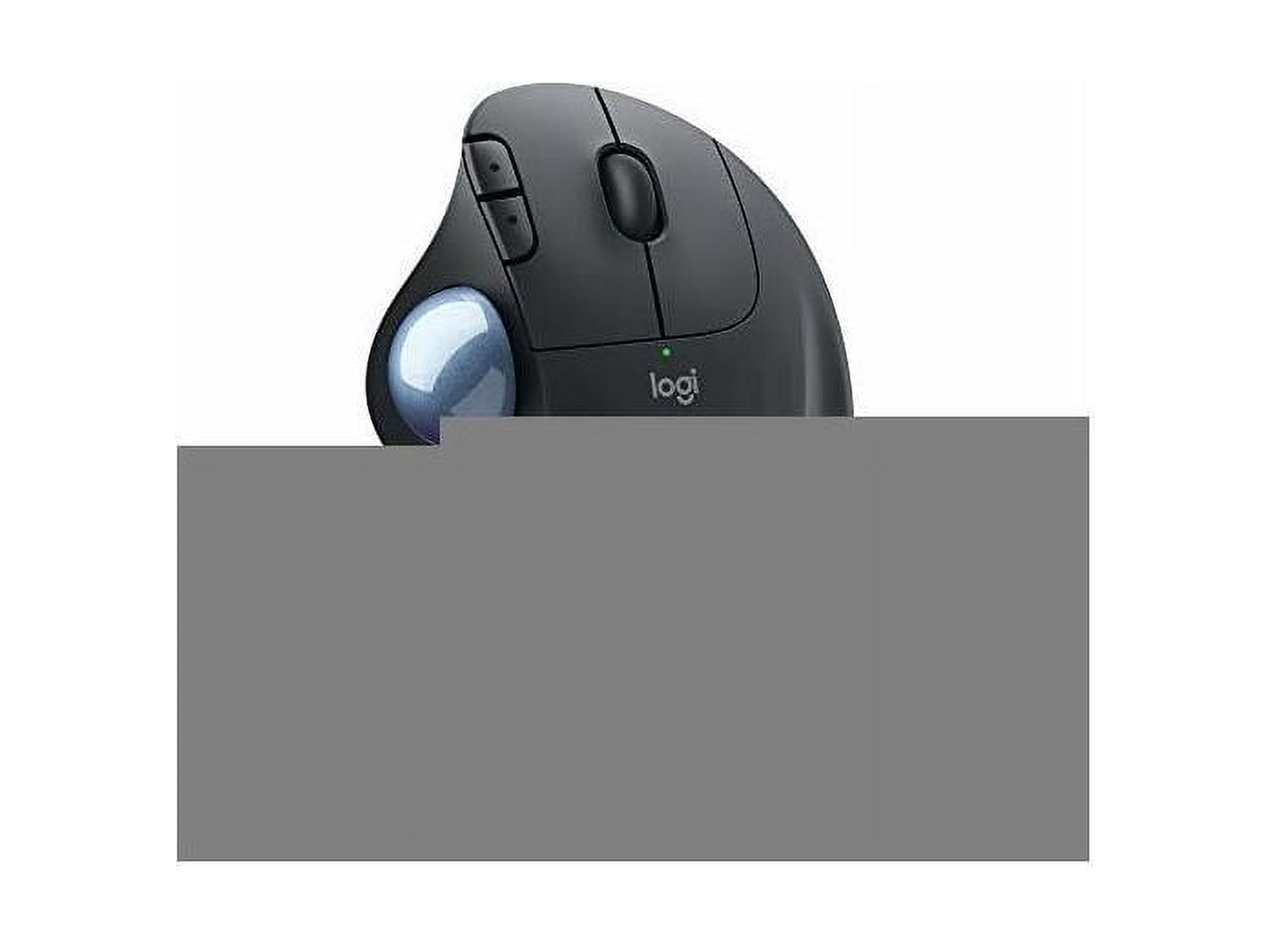 Logitech ERGO M575 Wireless Trackball Mouse Easy Thumb Control Precision Smooth Tracking Ergonomic Comfort Design Windows PC Mac Bluetooth USB Graphite.