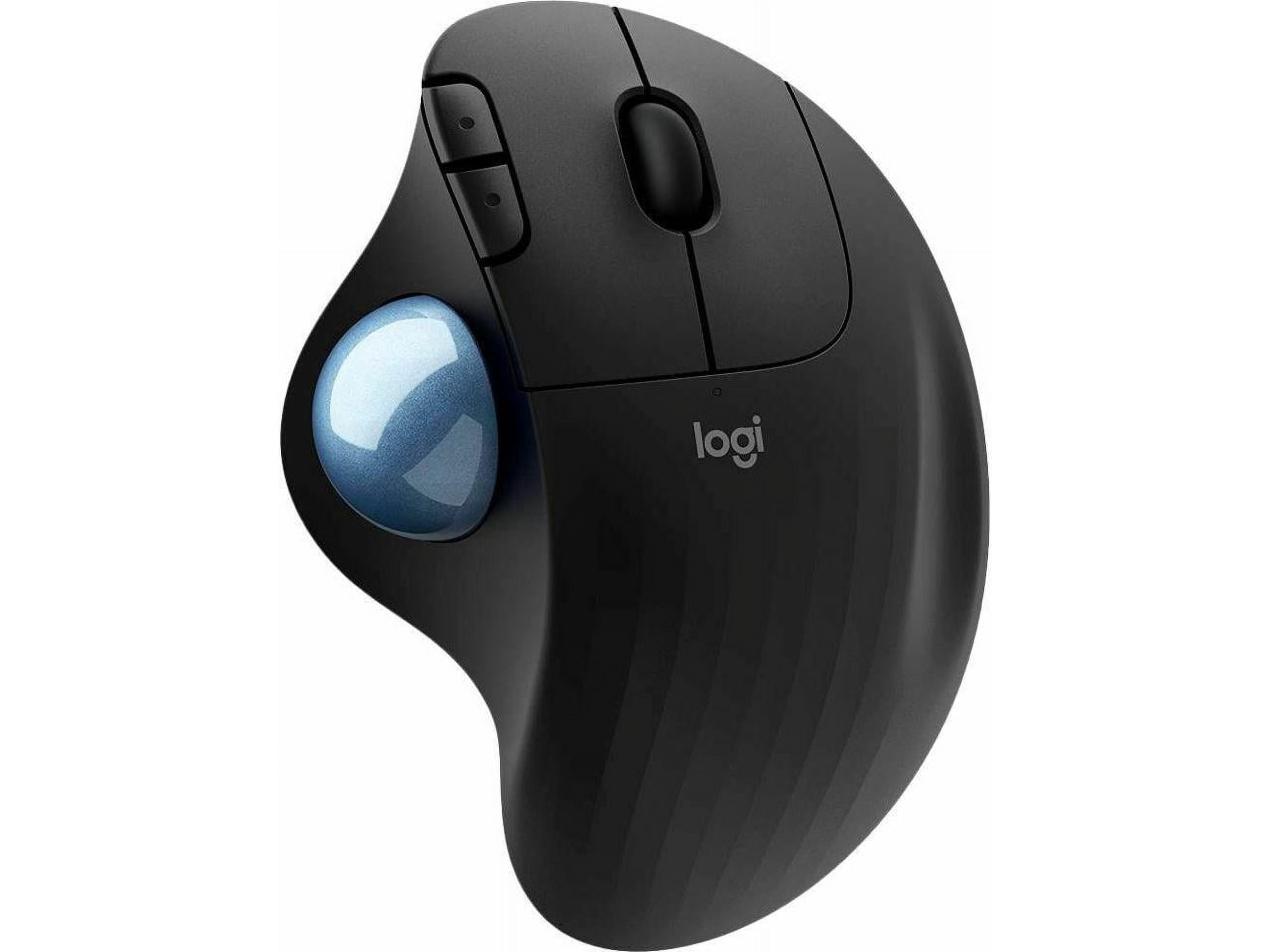 Logitech ERGO M575 Wireless Trackball Mouse Easy Thumb Control Precision Smooth Tracking Ergonomic Comfort Design Windows PC Mac Bluetooth USB Graphite.