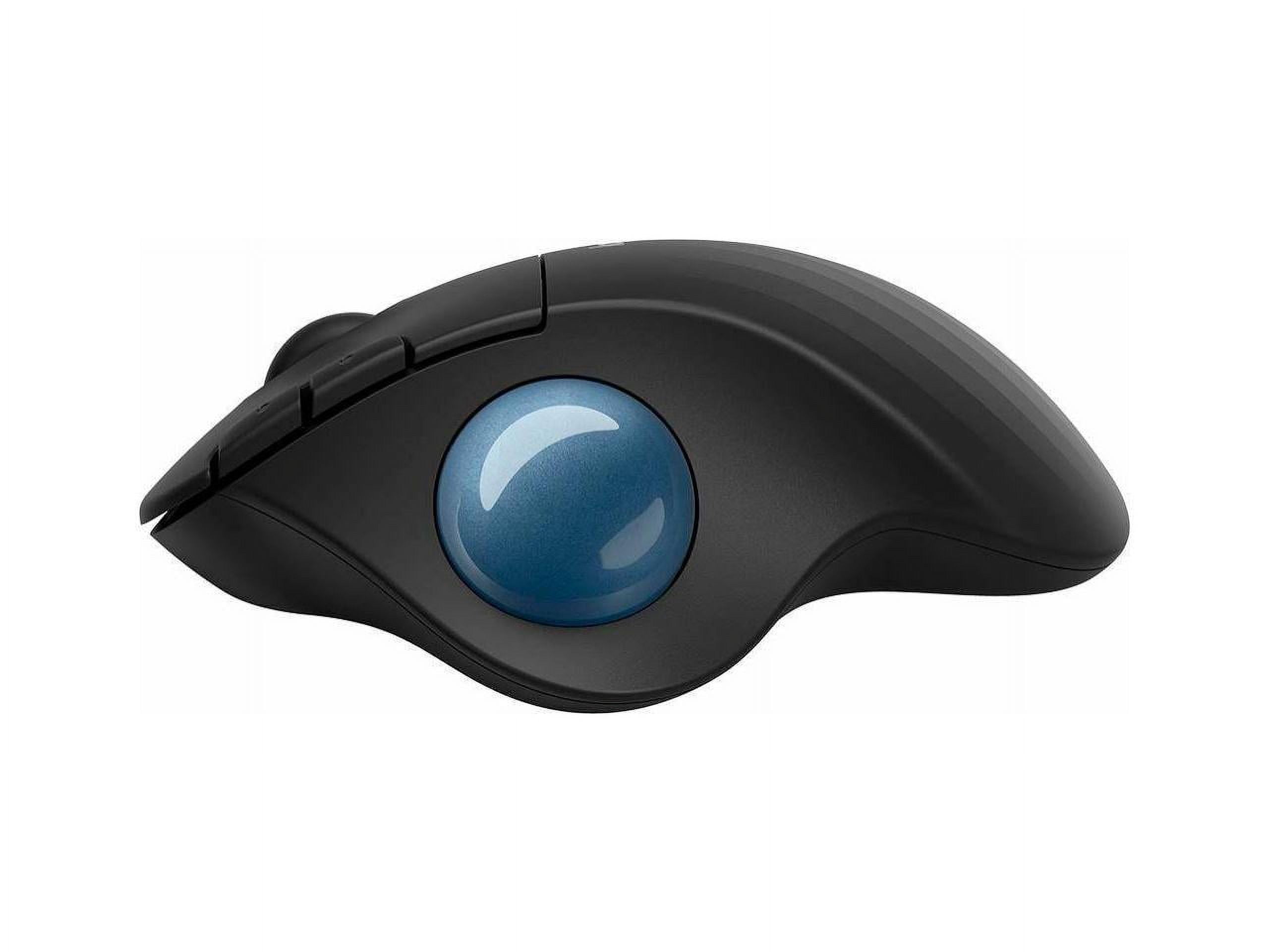 Logitech ERGO M575 Wireless Trackball Mouse Easy Thumb Control Precision Smooth Tracking Ergonomic Comfort Design Windows PC Mac Bluetooth USB Graphite.