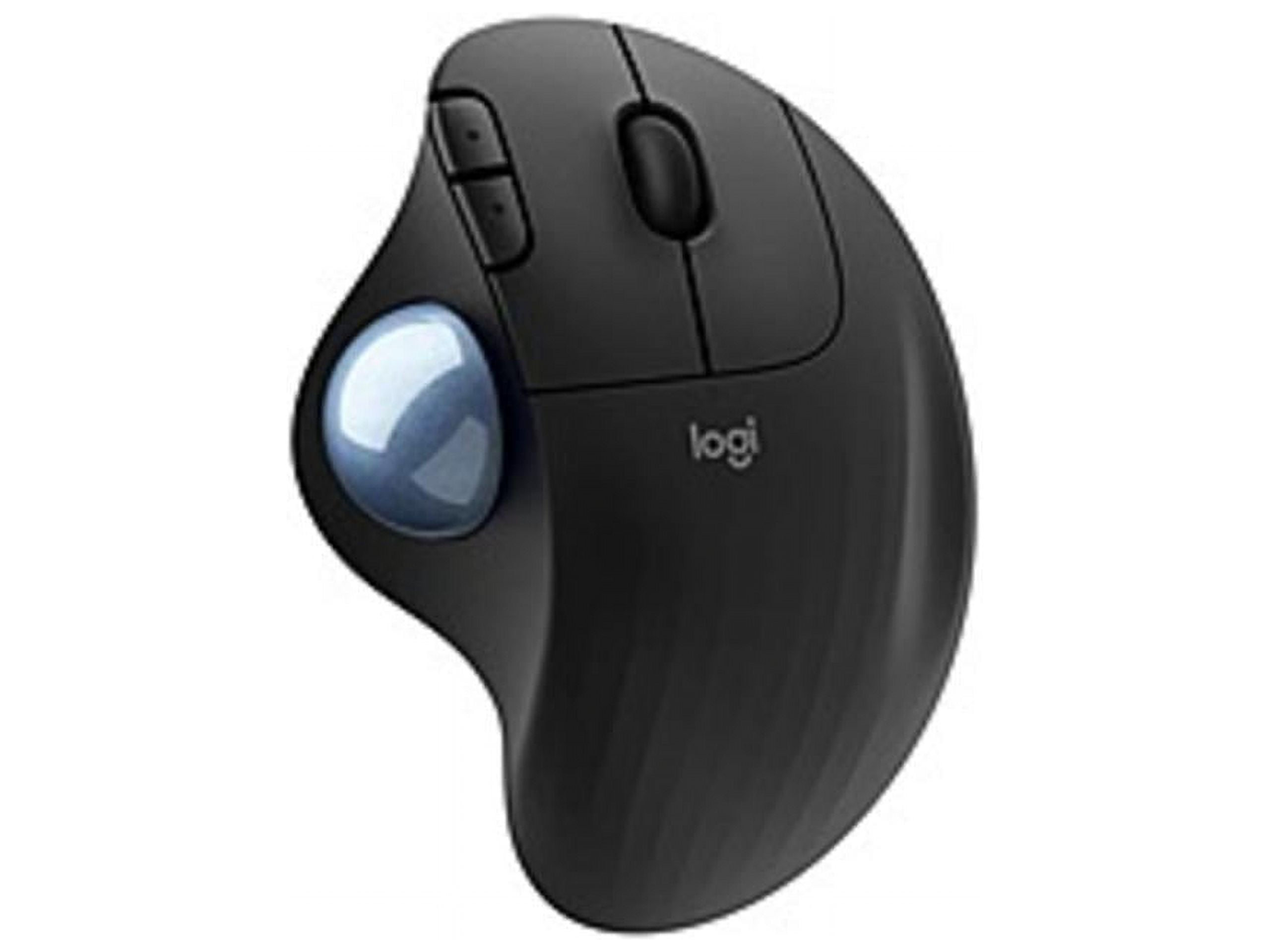 Logitech ERGO M575 Wireless Trackball Mouse Easy Thumb Control Precision Smooth Tracking Ergonomic Comfort Design Windows PC Mac Bluetooth USB Graphite.