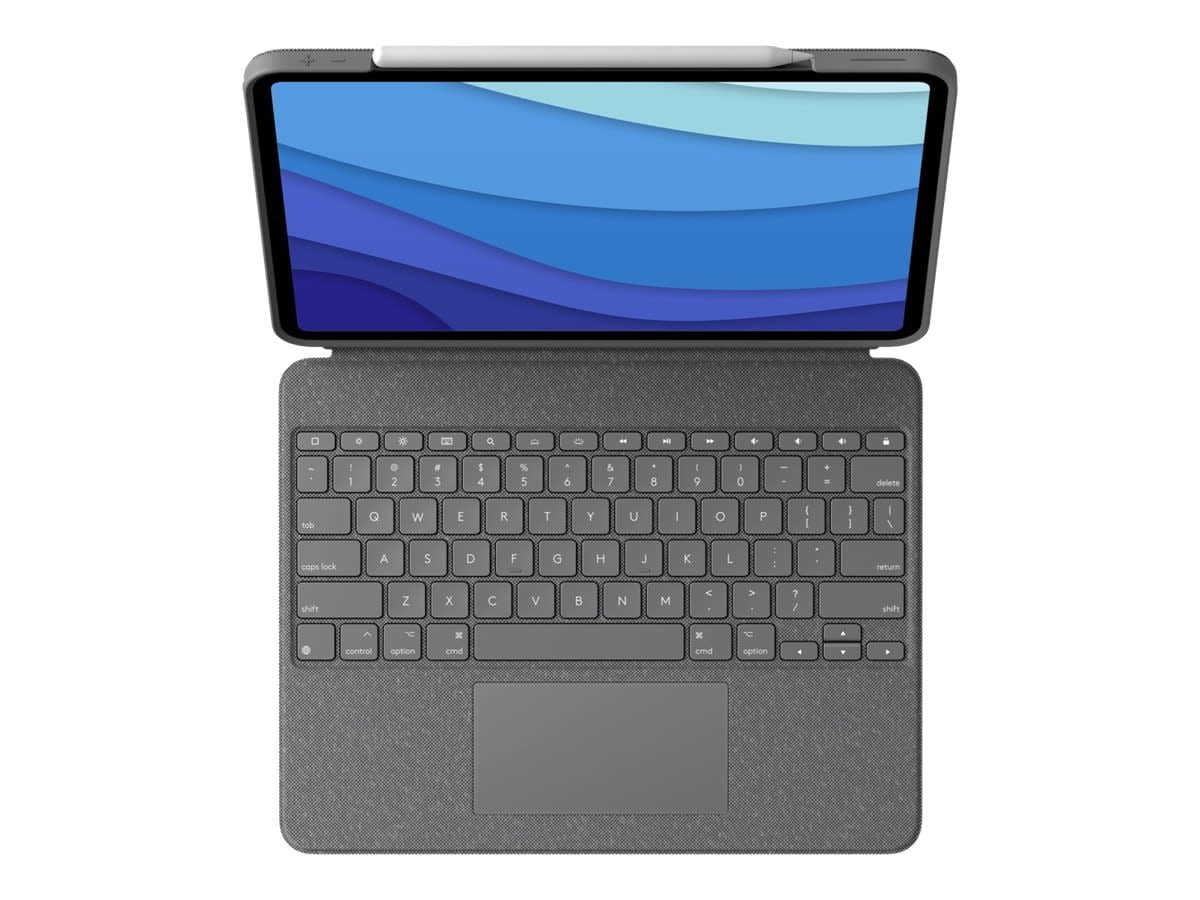 Logitech Combo Touch Backlit Keyboard Case with Trackpad for iPad Pro 11-inch 1st 2nd 3rd 4th gen 2018 2020 2021 2022 Oxford Gray